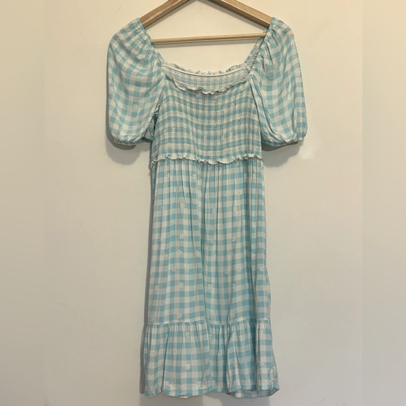 Vintage Blue Gingham Summer Dress - Picture 7 of 11